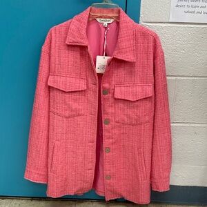 DAVI & DANI Pink Tweed Jacket